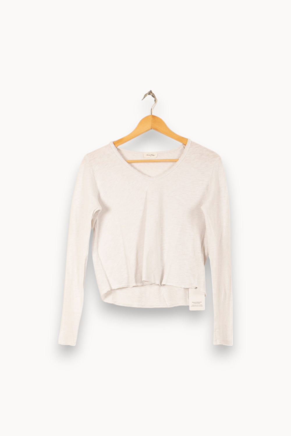 Tee-shirt Manches Longues Blanc - Taille S/36 de la marque American Vintage | PARAD58048 - Vendu par Paradigme - Image 2