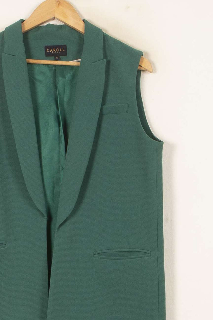 Gilet Sans Manches Vert - Taille S/36 de la marque Caroll | PARAD58049 - Vendu par Paradigme - Image 3