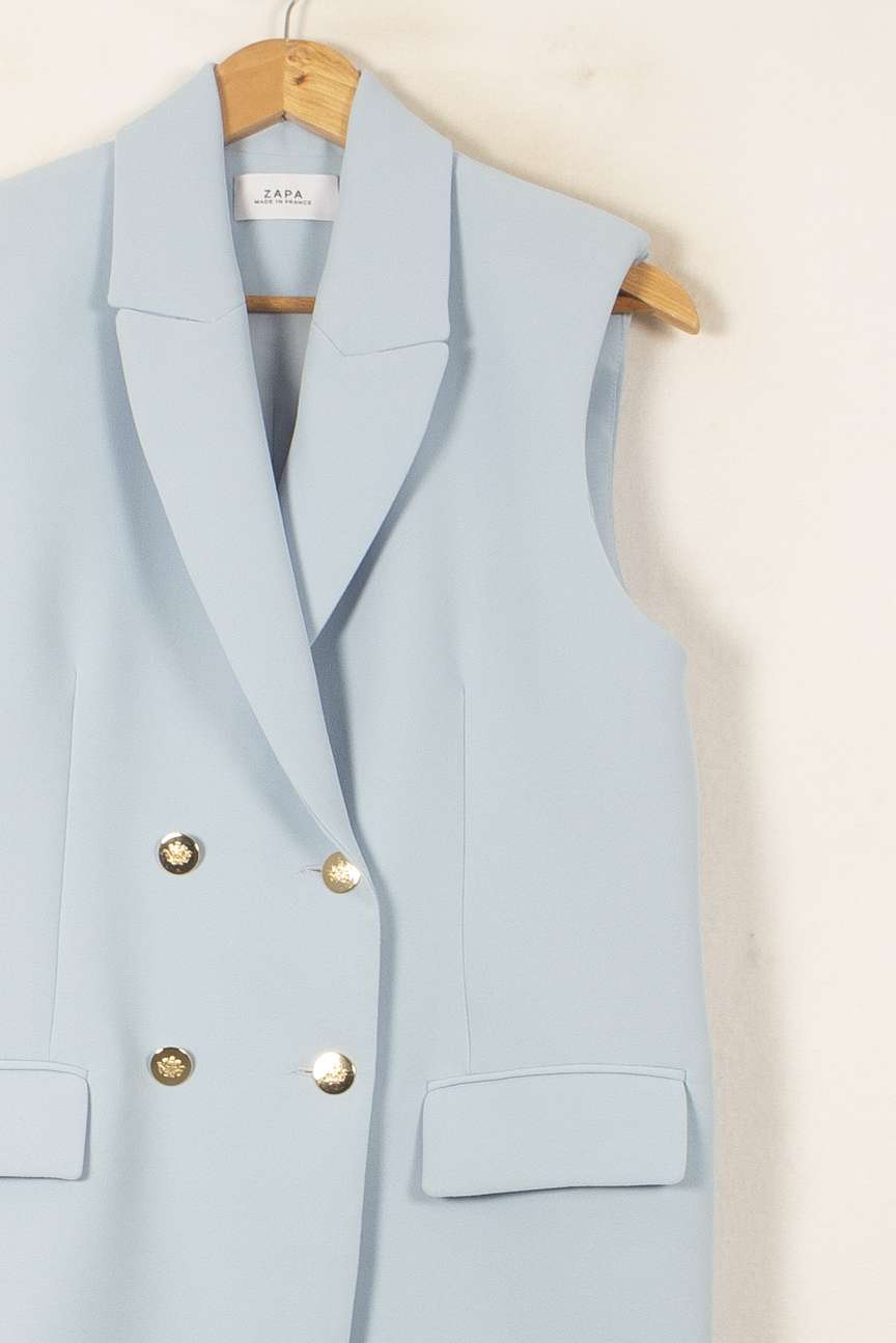 Blazer Sans Manches Bleu - Taille S/36 de la marque ZAPA | PARAD58051 - Vendu par Paradigme - Image 3