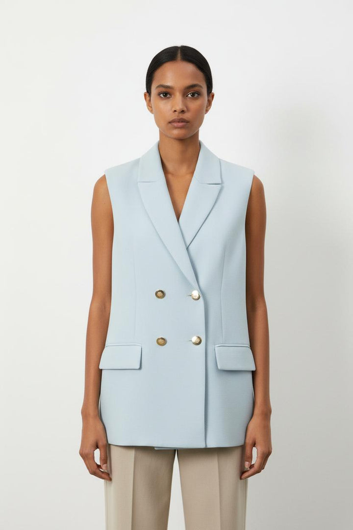 Blazer Sans Manches Bleu - Taille S/36