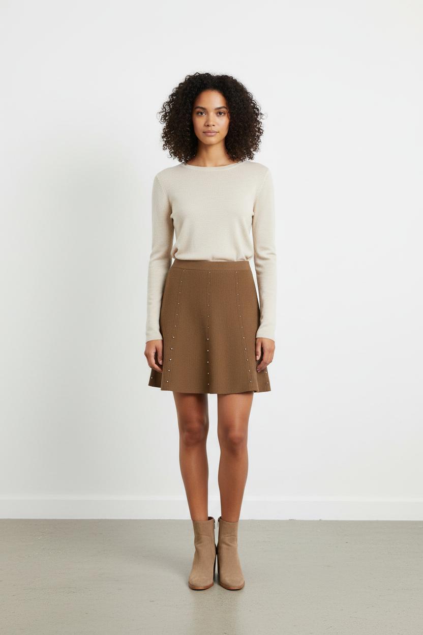Jupe Courte Marron - Taille M/38