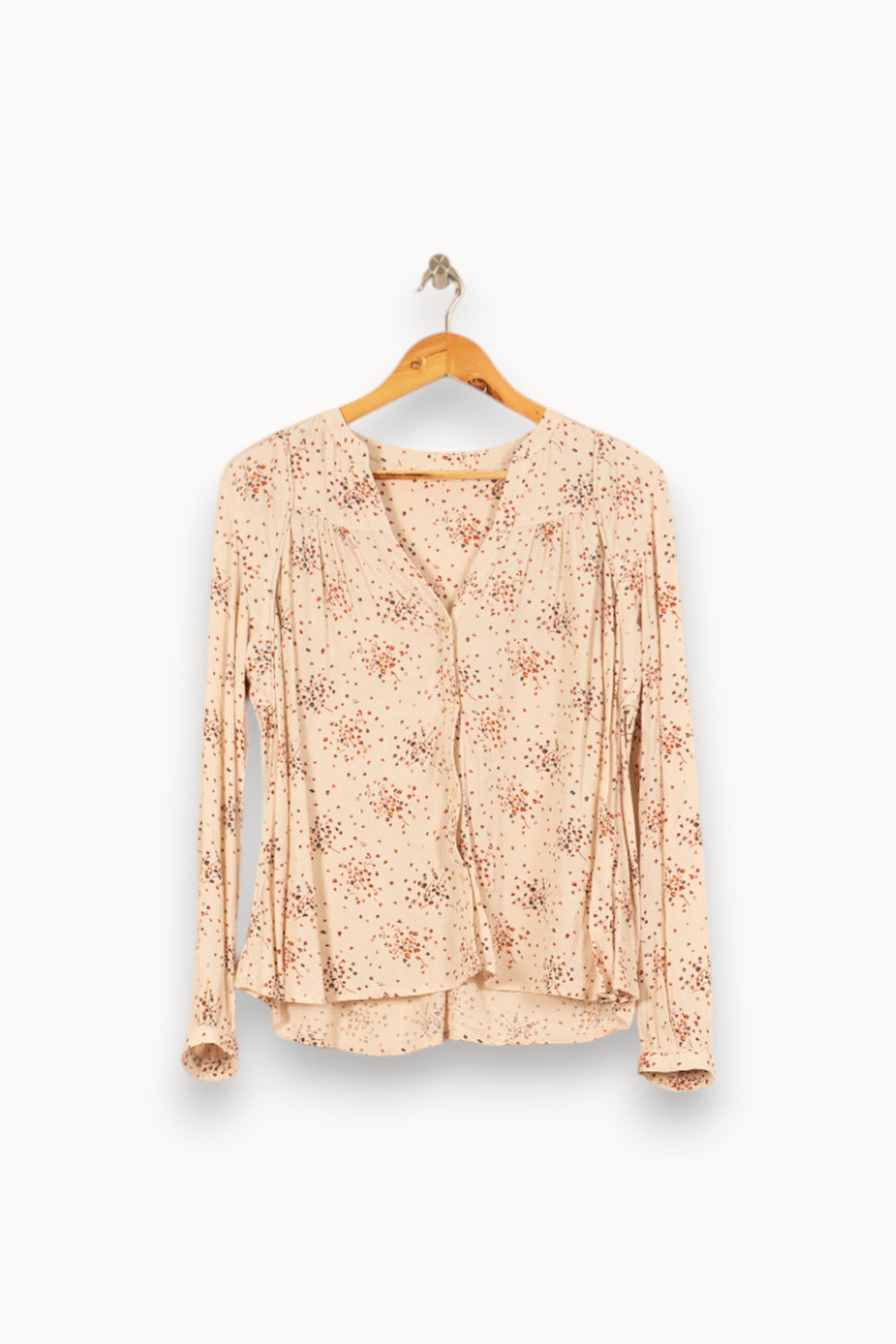 Blouse Écrue et Rouge - Taille S/36 de la marque ba&sh | PARAD58069 - Vendu par Paradigme - Image 2