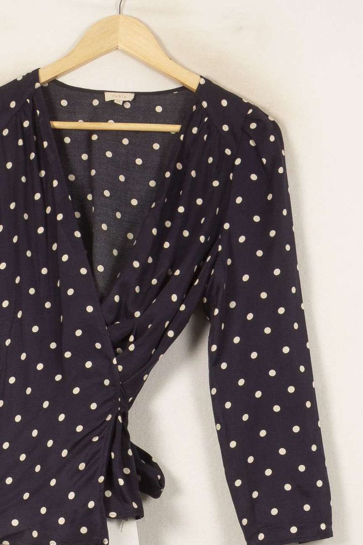 Blouse Portefeuille Bleu et Blanc - Taille L/40 de la marque Pablo | PARAD58079 - Vendu par Paradigme - Image 3