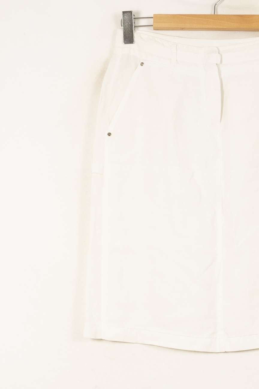 Jupe Droite Blanche - Taille M/38 de la marque Max Mara | PARAD58080 - Vendu par Paradigme - Image 3