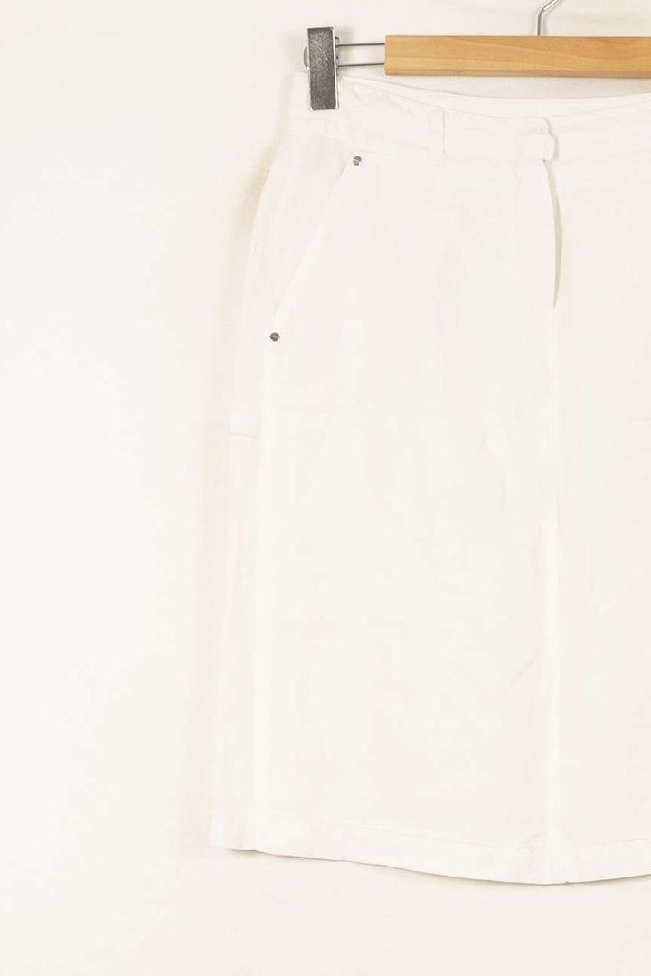 Jupe Droite Blanche - Taille M/38 de la marque Max Mara | PARAD58080 - Vendu par Paradigme - Image 3