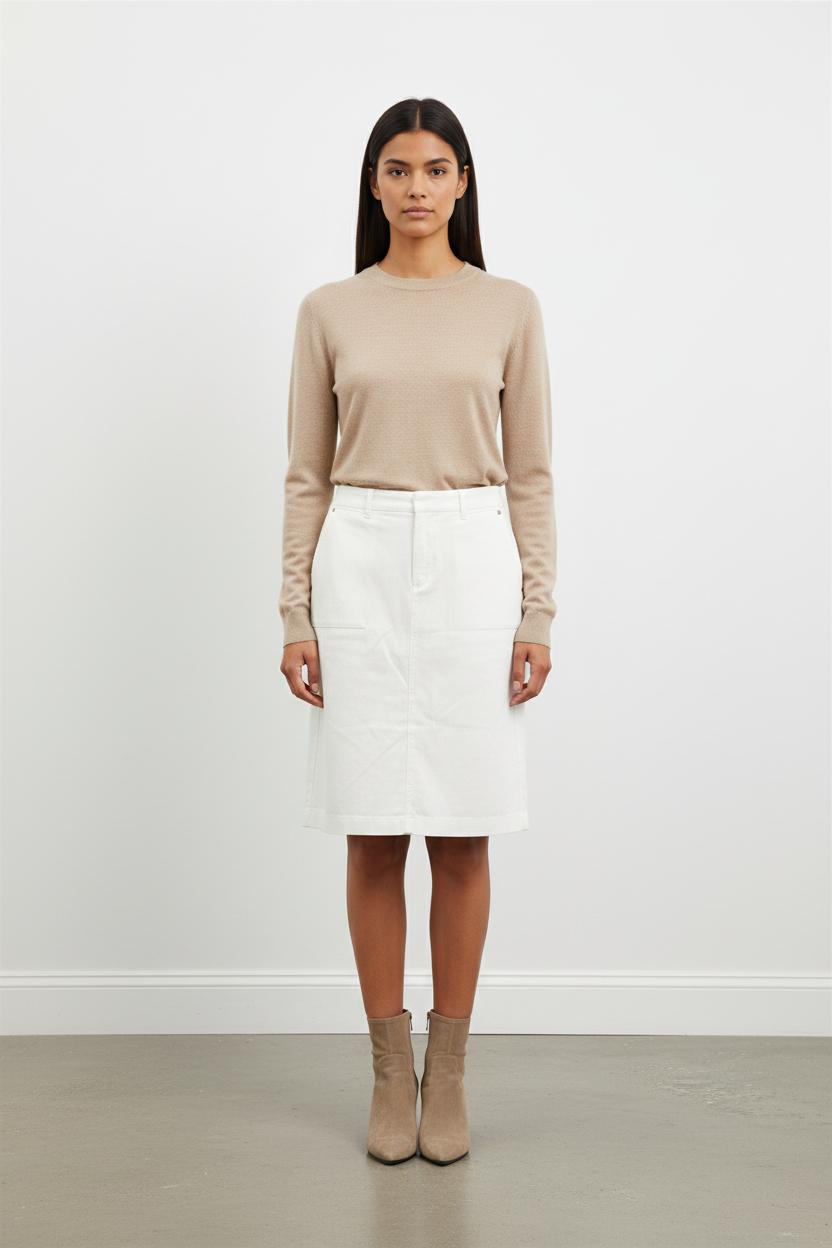 Jupe Droite Blanche - Taille M/38