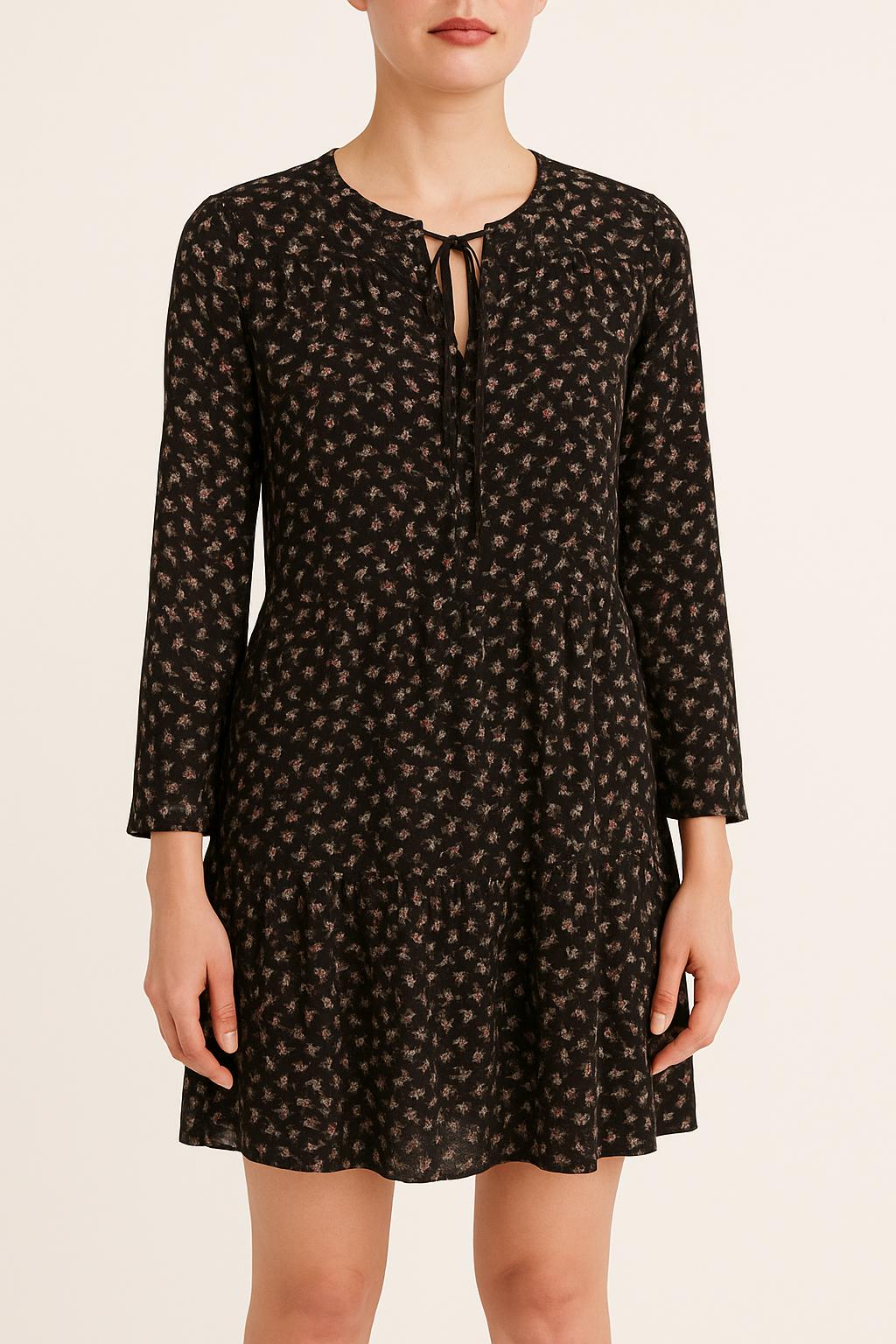Robe Fluide Noire à Motifs - Taille M/38 de la marque Zadig&Voltaire | PARAD58085 - Vendu par Paradigme - Image 1