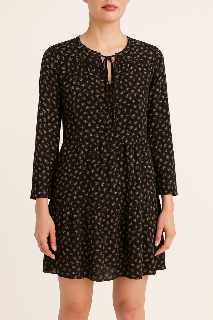 Robe Fluide Noire à Motifs - Taille M/38 de la marque Zadig&Voltaire | PARAD58085 - Vendu par Paradigme - Image 1