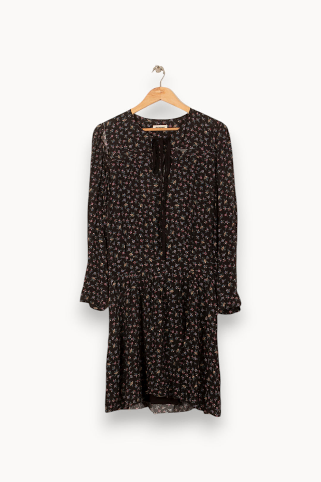 Robe Fluide Noire à Motifs - Taille M/38 de la marque Zadig&Voltaire | PARAD58085 - Vendu par Paradigme - Image 2