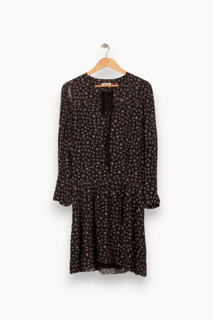 Robe Fluide Noire à Motifs - Taille M/38 de la marque Zadig&Voltaire | PARAD58085 - Vendu par Paradigme - Image 2