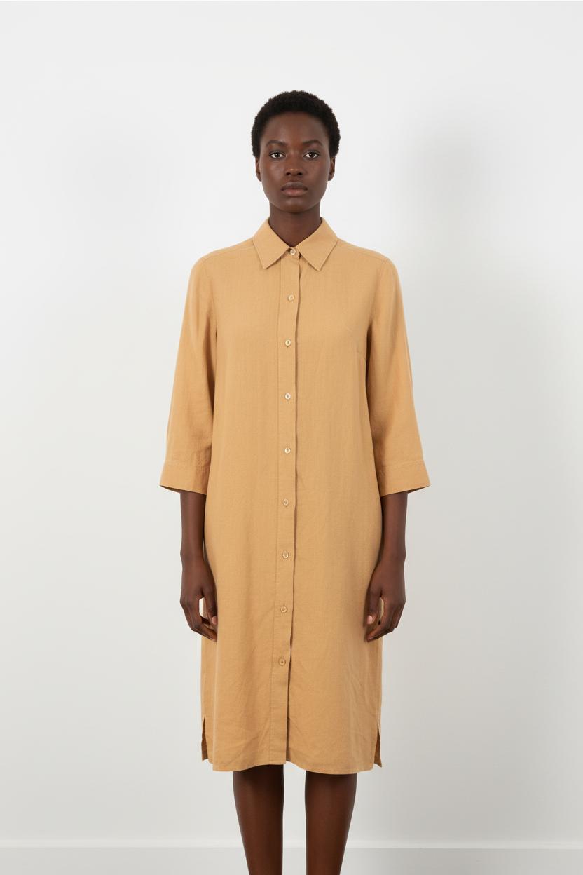 Robe Chemise Beige - Taille T.U.