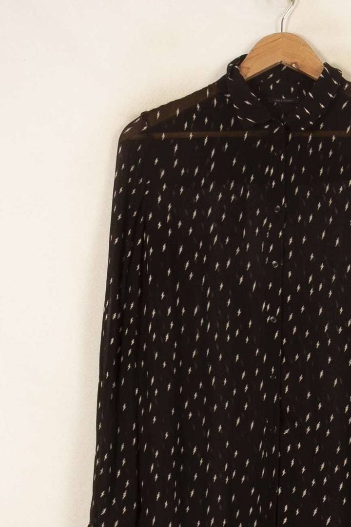Chemise Noire et Blanche - Taille M/38 de la marque IKKS | PARAD58095 - Vendu par Paradigme - Image 3