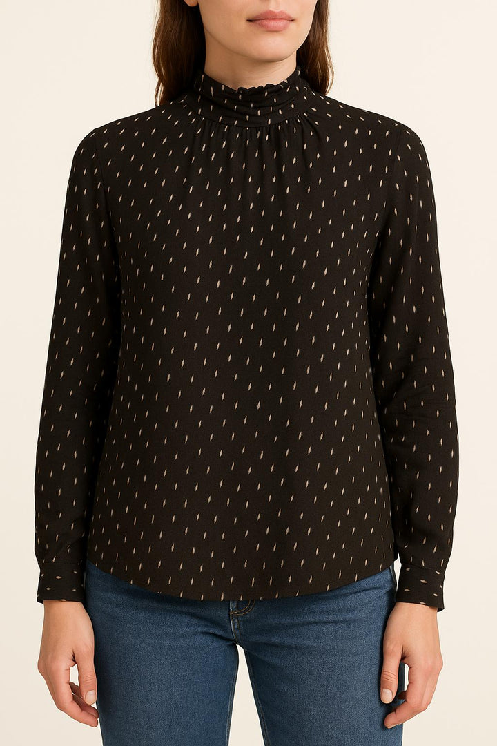 Chemise Noire et Blanche - Taille M/38 de la marque IKKS | PARAD58095 - Vendu par Paradigme - Image 1