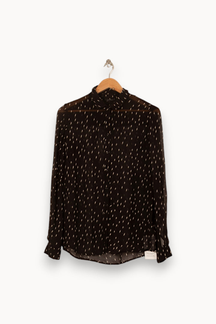 Chemise Noire et Blanche - Taille M/38 de la marque IKKS | PARAD58095 - Vendu par Paradigme - Image 2