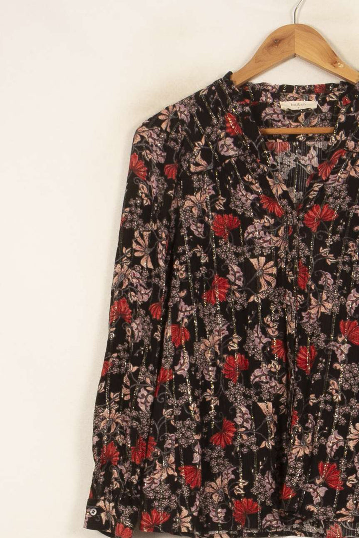 Blouse Noire et Rouge - Taille S/36 de la marque ba&sh | PARAD58098 - Vendu par Paradigme - Image 3