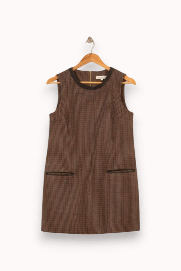 Robe Sans Manches Marron et Noir - Taille M/38 de la marque Sandro | PARAD58099 - Vendu par Paradigme - Image 2