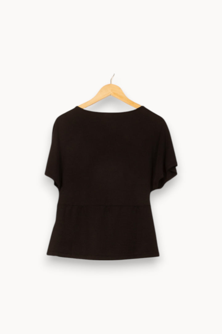 Blouse Noire - Taille S/36 de la marque Caroll | PARAD58108 - Vendu par Paradigme - Image 4