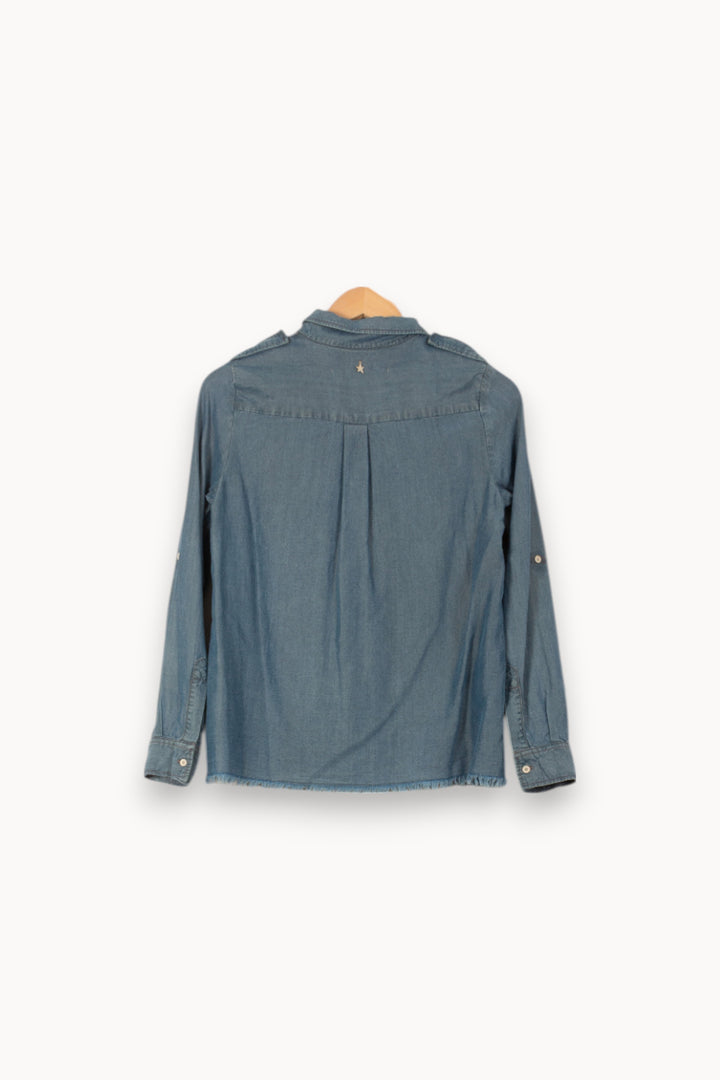 Chemise en Jean Bleue - Taille XS/34 de la marque Sud express | PARAD58109 - Vendu par Paradigme - Image 4