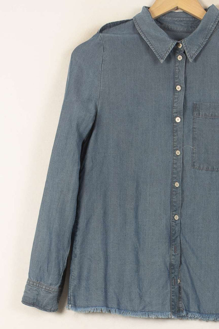 Chemise en Jean Bleue - Taille XS/34 de la marque Sud express | PARAD58109 - Vendu par Paradigme - Image 3