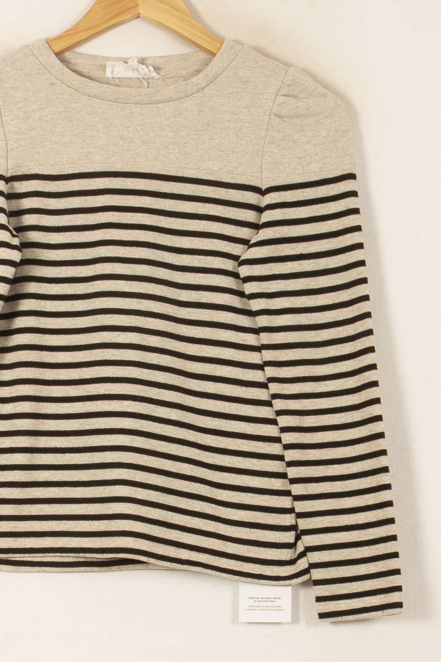 Sweatshirt Beige et Noir - Taille XS/34 de la marque ba&sh | PARAD58110 - Vendu par Paradigme - Image 3