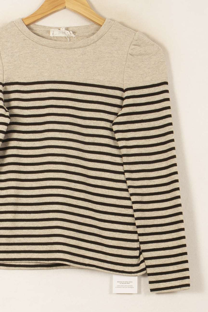 Sweatshirt Beige et Noir - Taille XS/34 de la marque ba&sh | PARAD58110 - Vendu par Paradigme - Image 3