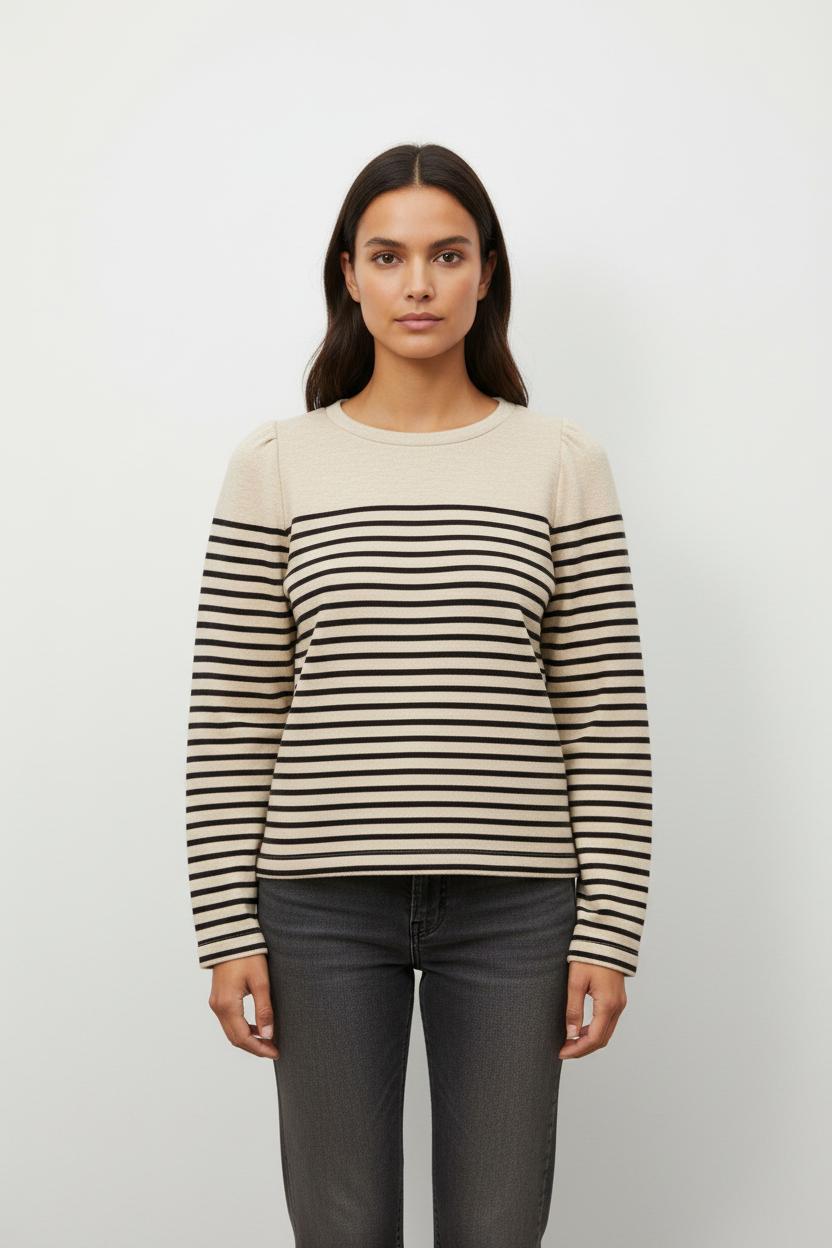 Sweatshirt Beige et Noir - Taille XS/34