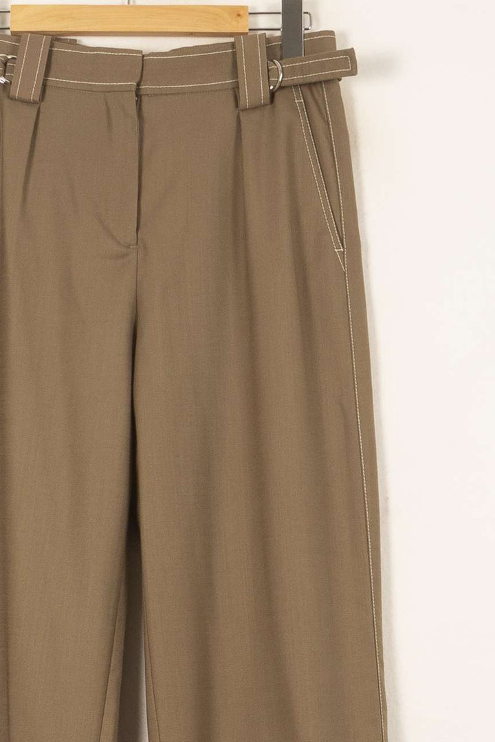 Pantalon Large Marron - Taille M/38 de la marque Maje | PARAD58136 - Vendu par Paradigme - Image 3