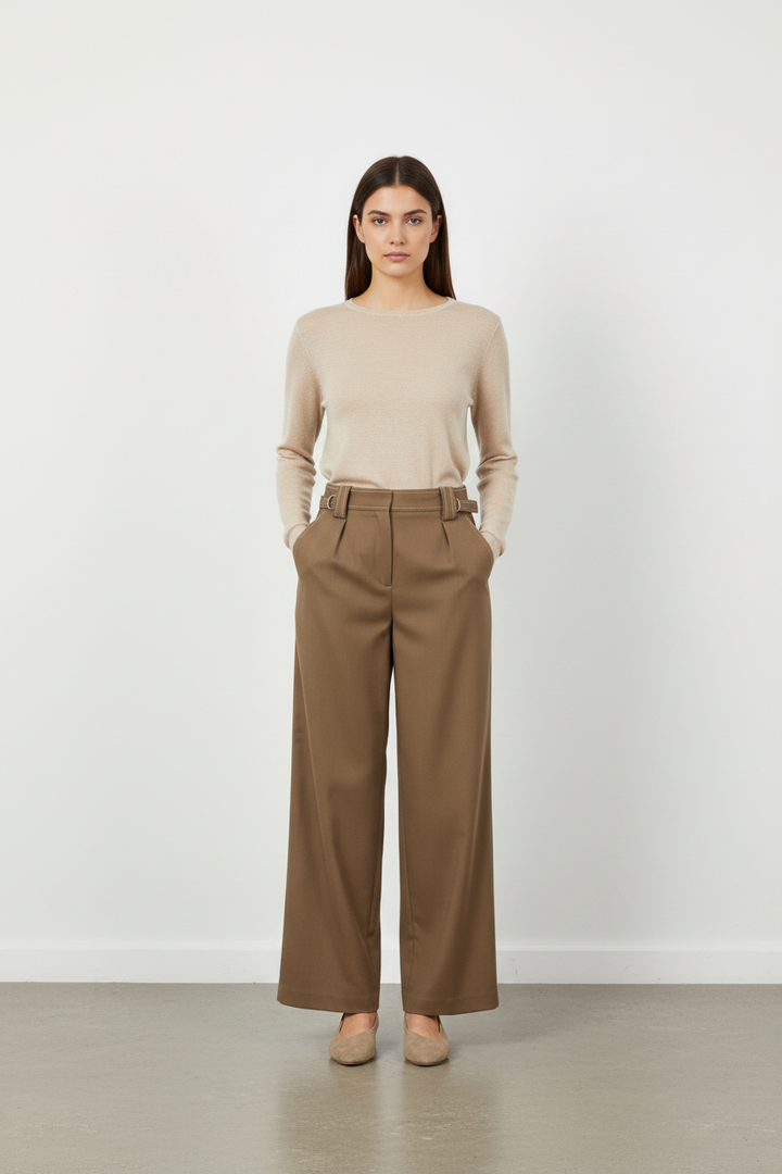 Pantalon Large Marron - Taille M/38