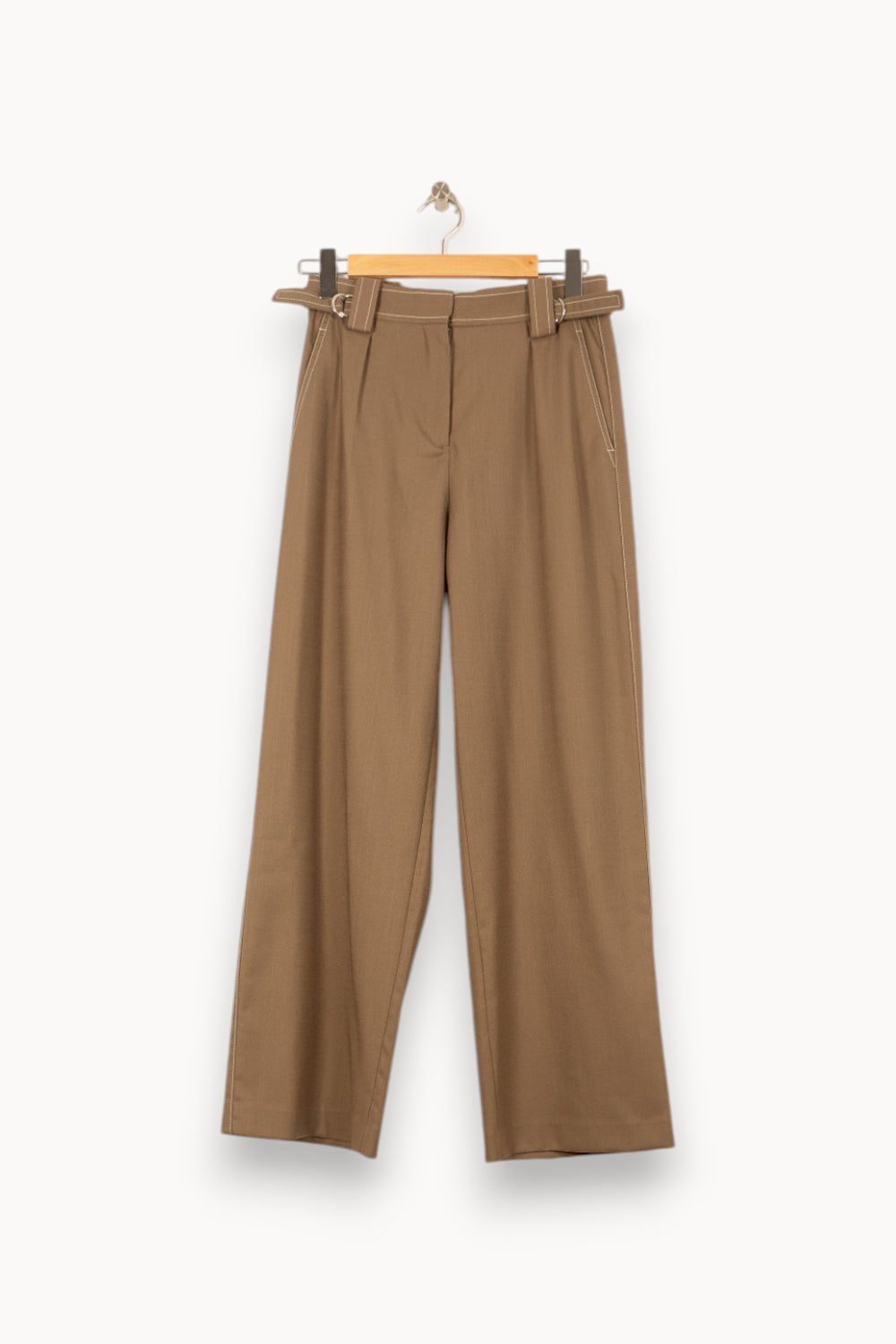 Pantalon Large Marron - Taille M/38 de la marque Maje | PARAD58136 - Vendu par Paradigme - Image 2