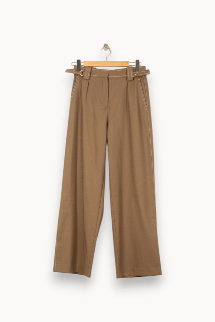 Pantalon Large Marron - Taille M/38 de la marque Maje | PARAD58136 - Vendu par Paradigme - Image 2