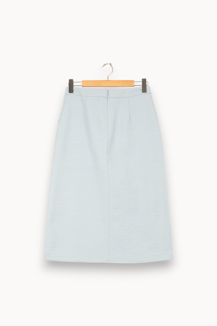 Jupe Droite Bleue - Taille M/38 de la marque Caroll | PARAD58141 - Vendu par Paradigme - Image 4