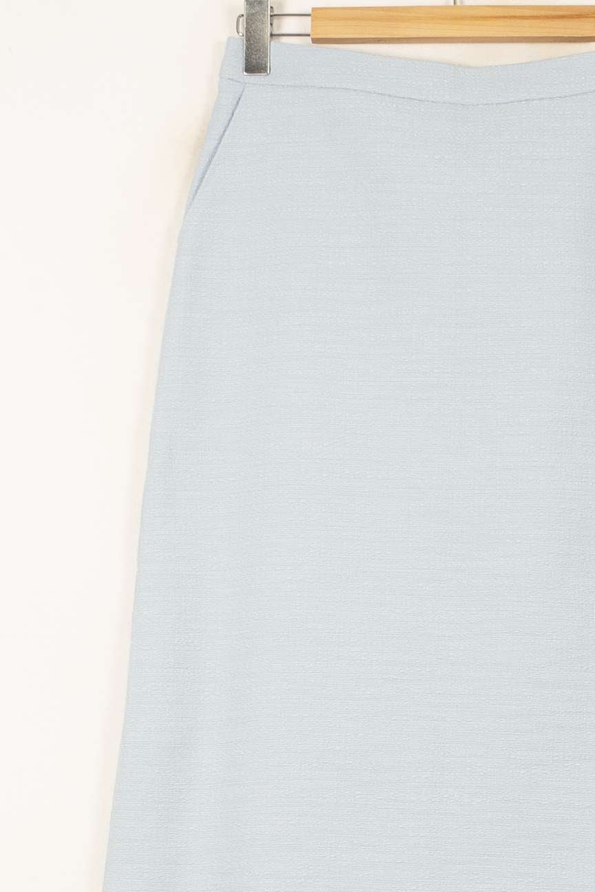 Jupe Droite Bleue - Taille M/38 de la marque Caroll | PARAD58141 - Vendu par Paradigme - Image 3