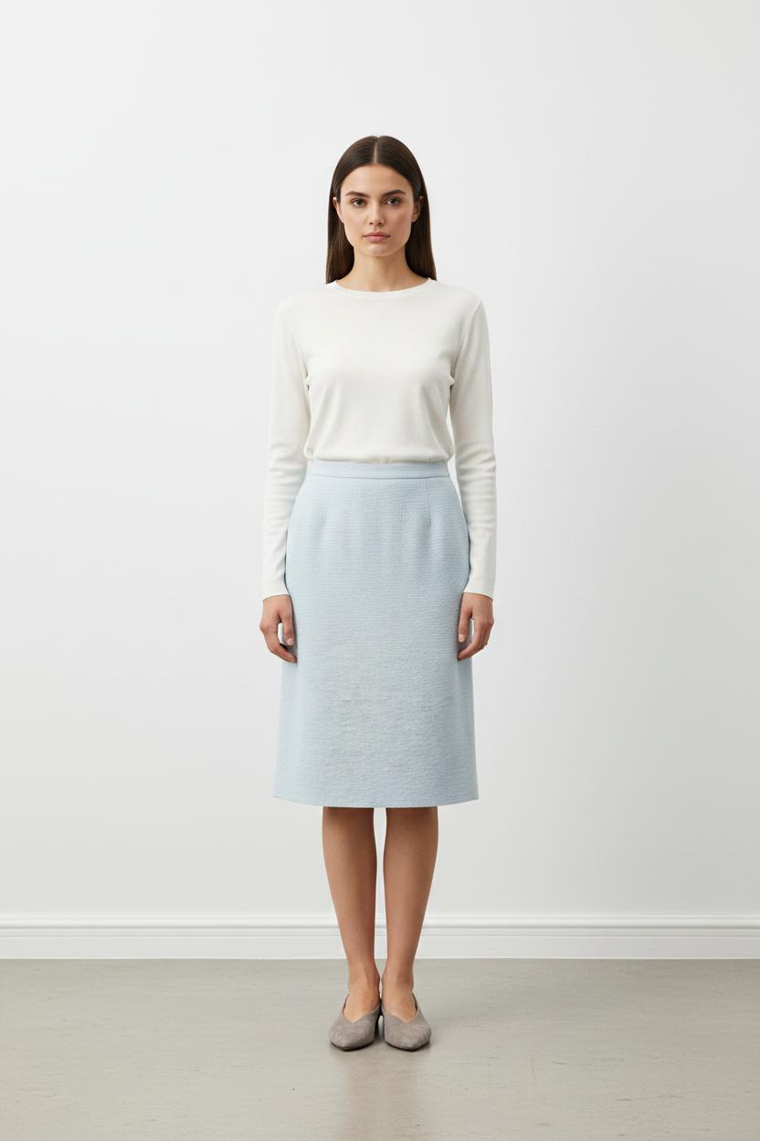 Jupe Droite Bleue - Taille M/38