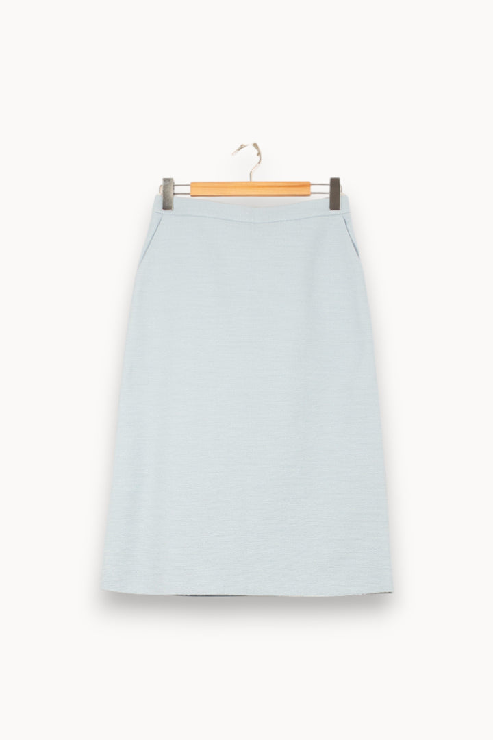 Jupe Droite Bleue - Taille M/38 de la marque Caroll | PARAD58141 - Vendu par Paradigme - Image 2