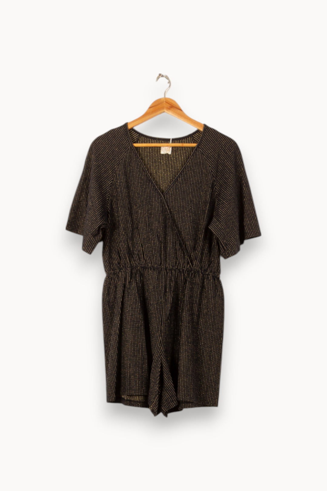 Combishort Noir et Doré - Taille L/40 de la marque Des petits hauts | PARAD58142 - Vendu par Paradigme - Image 2