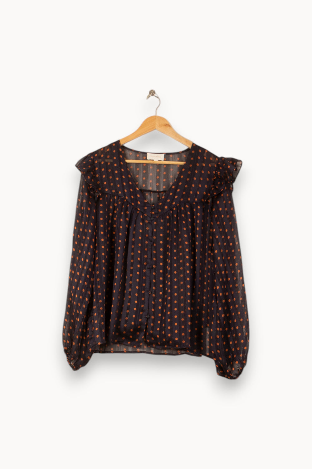 Blouse Noire et Orange - Taille L/40 de la marque Grace & Mila | PARAD58144 - Vendu par Paradigme - Image 2
