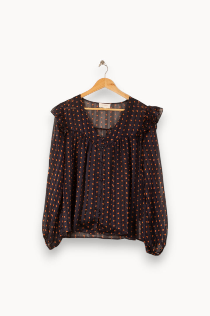 Blouse Noire et Orange - Taille L/40 de la marque Grace & Mila | PARAD58144 - Vendu par Paradigme - Image 2
