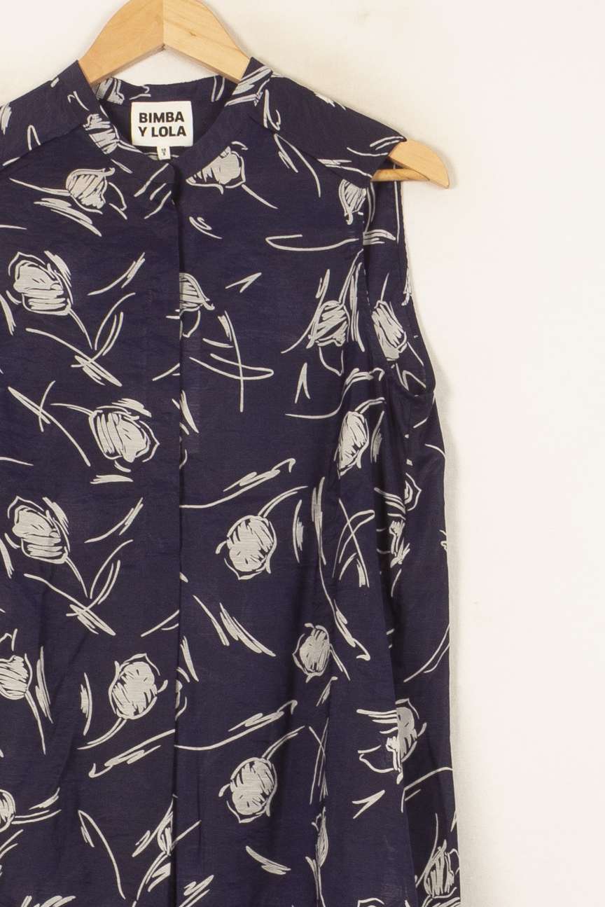 Blouse Sans Manches Violette et Blanche - Taille XS/34 de la marque Bimba y Lola | PARAD58147 - Vendu par Paradigme - Image 3