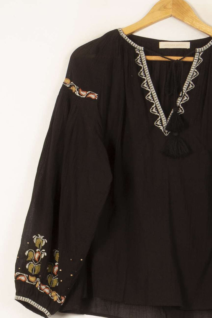 Blouse Noire - Taille M/38 de la marque Vanessa Bruno | PARAD58162 - Vendu par Paradigme - Image 3