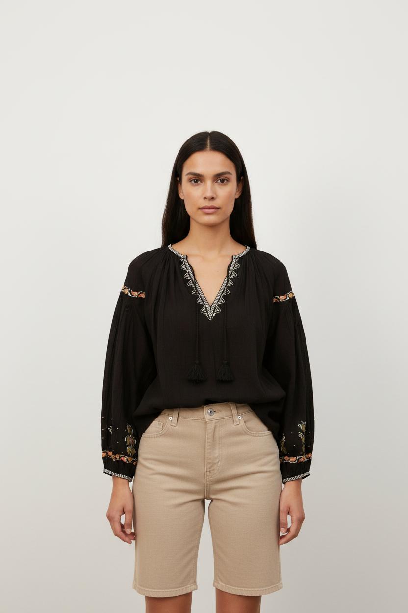 Blouse Noire - Taille M/38
