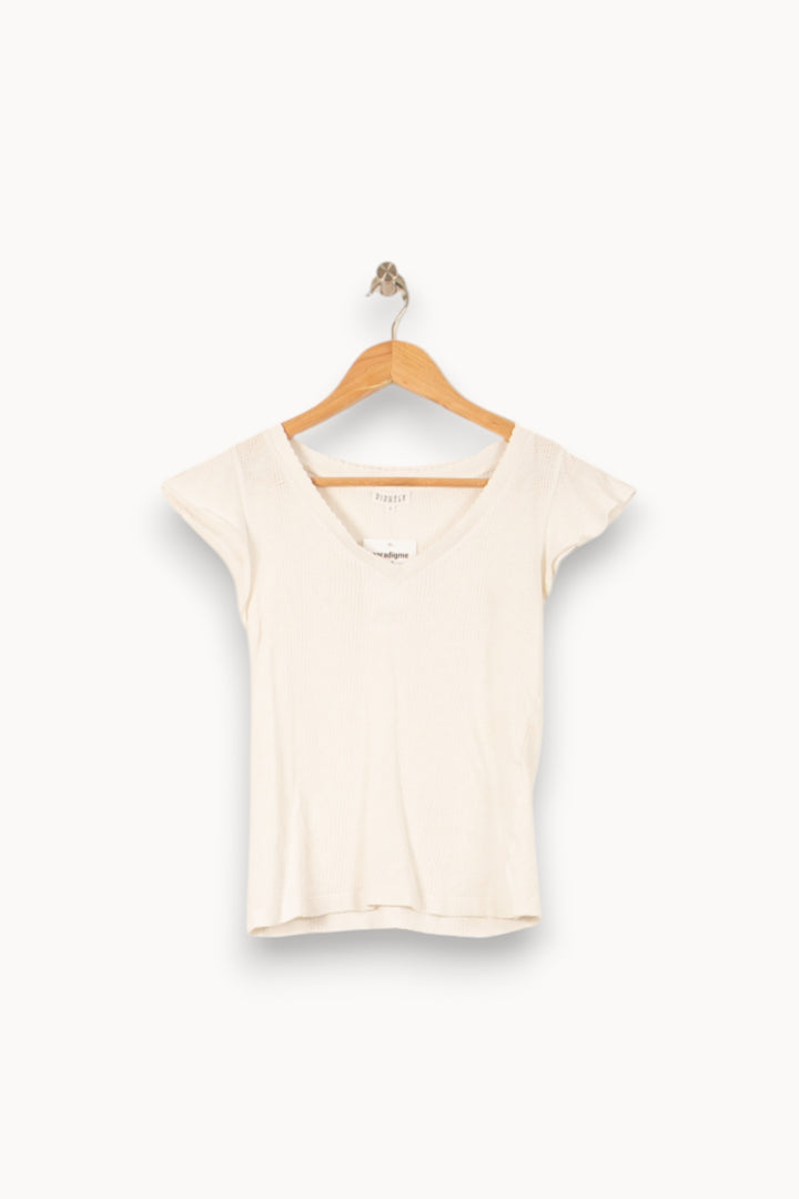 Tee-shirt Blanc - Taille S/36 de la marque Claudie Pierlot | PARAD58167 - Vendu par Paradigme - Image 2