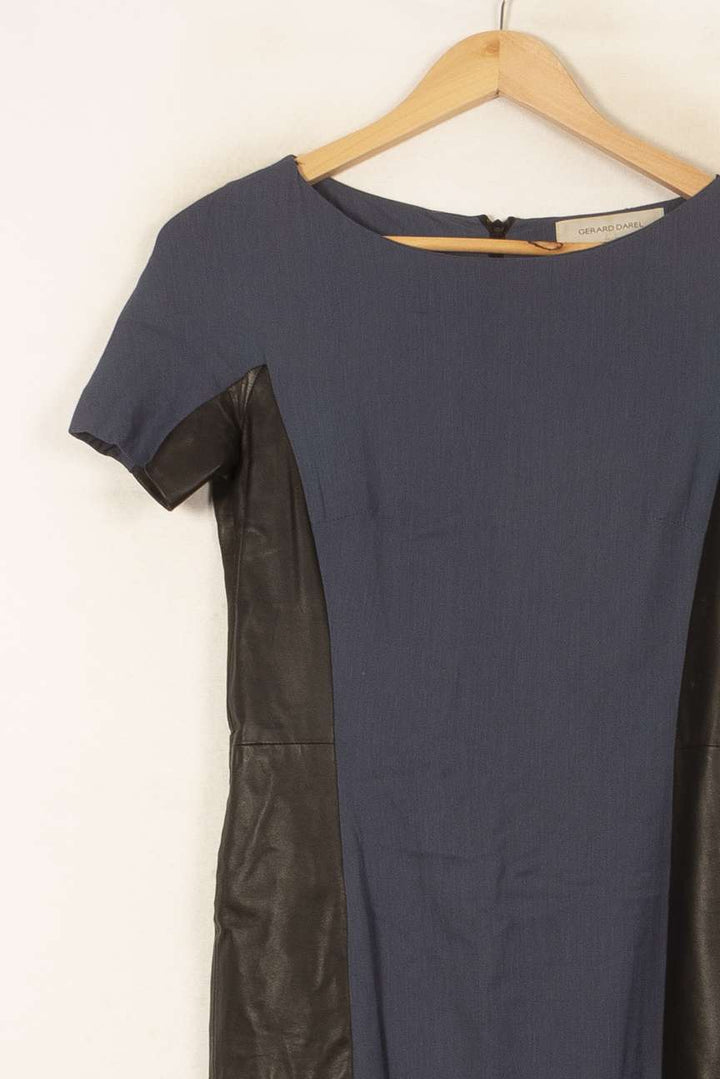 Robe Courte Bleue et Noire - Taille XS/34 de la marque Gerard Darel | PARAD58170 - Vendu par Paradigme - Image 3
