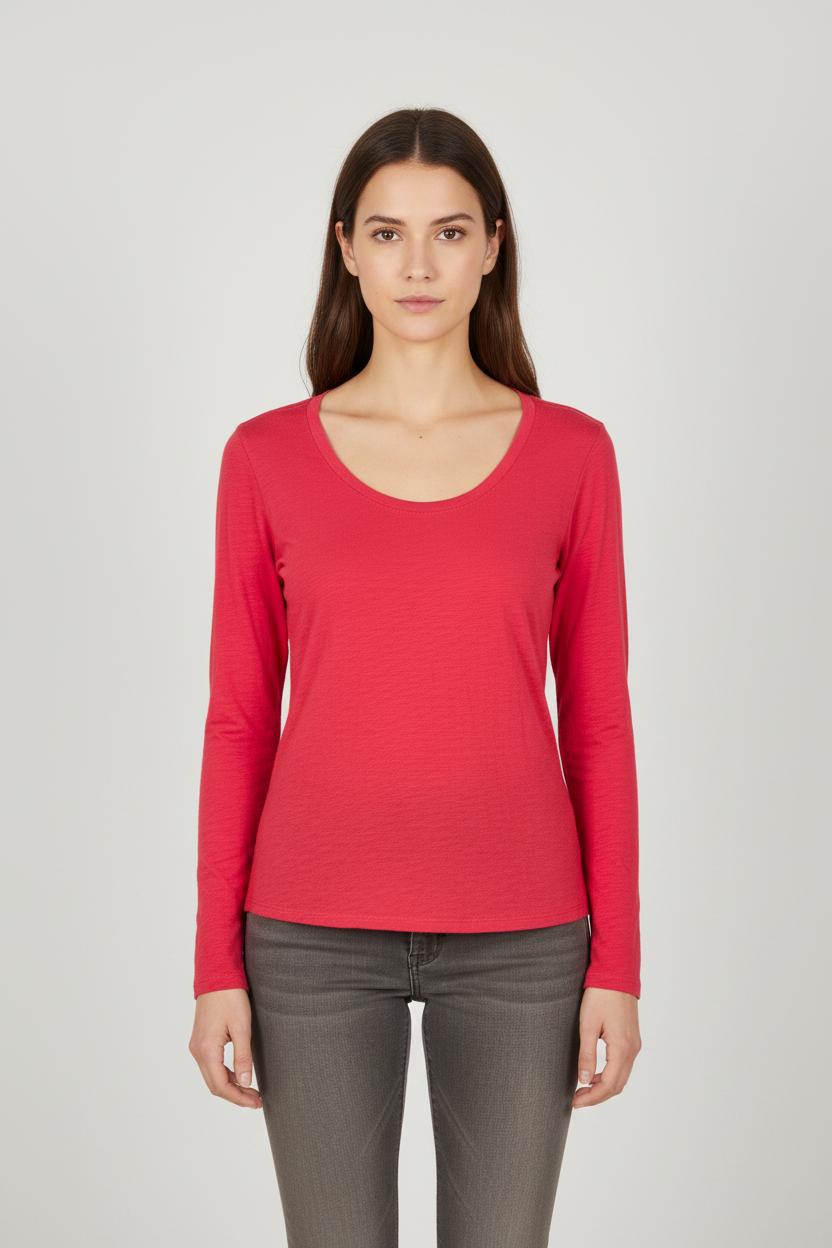 Tee-shirt manches longues rose - Taille T.U.