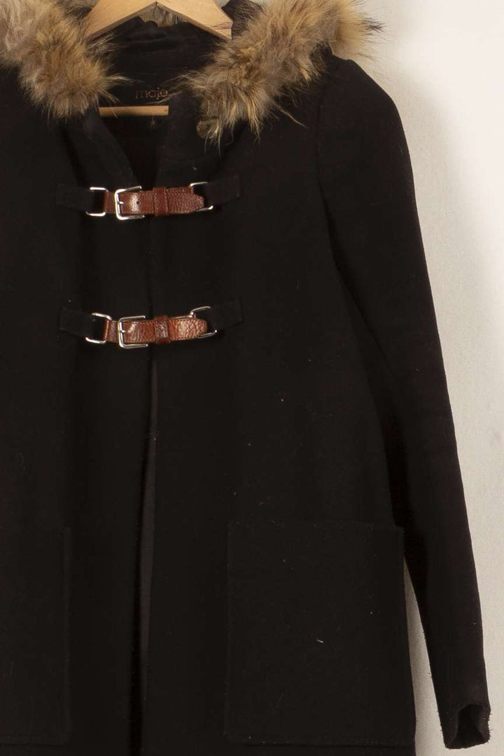 Duffle-coat Noir et Marron - Taille S/36 de la marque Maje | PARAD58175 - Vendu par Paradigme - Image 3