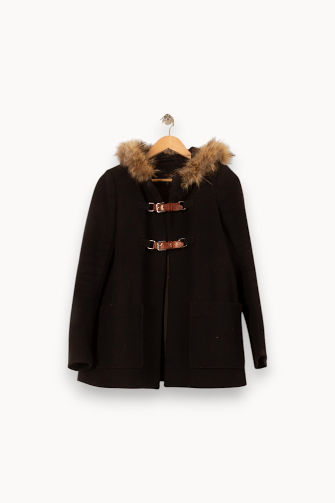 Duffle-coat Noir et Marron - Taille S/36 de la marque Maje | PARAD58175 - Vendu par Paradigme - Image 2