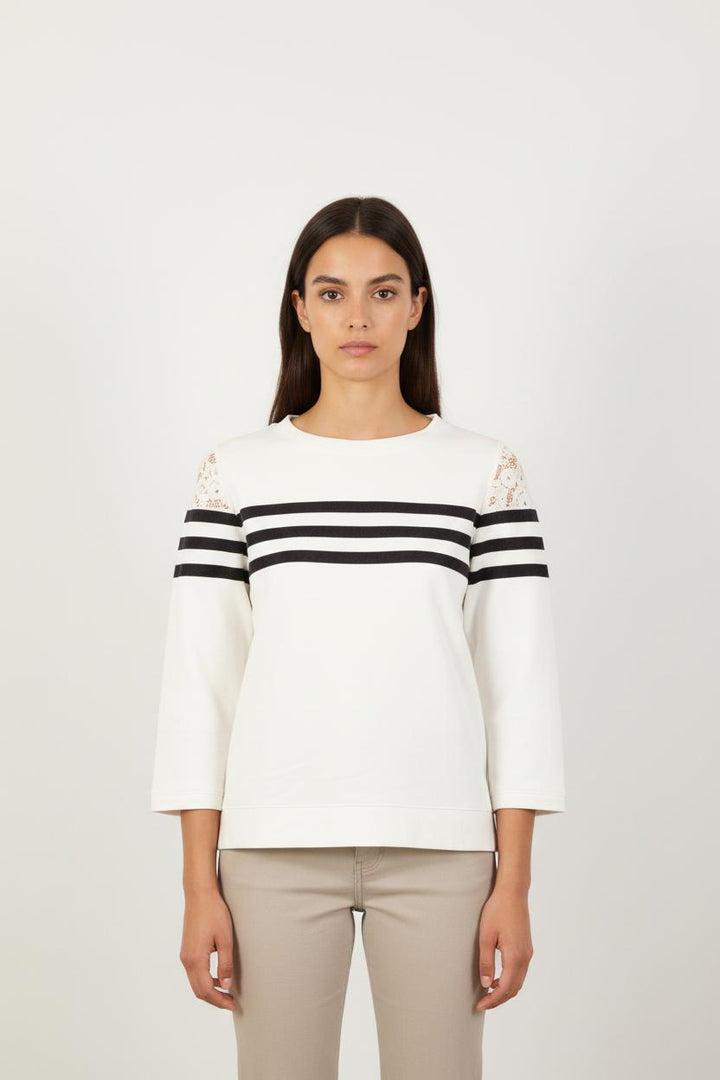 Sweatshirt Blanc et Noir - Taille S/36