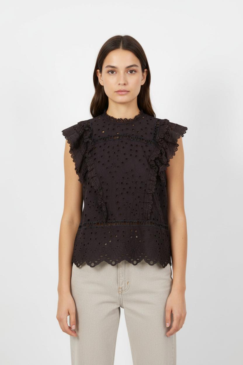 Blouse Noire - Taille XS/34