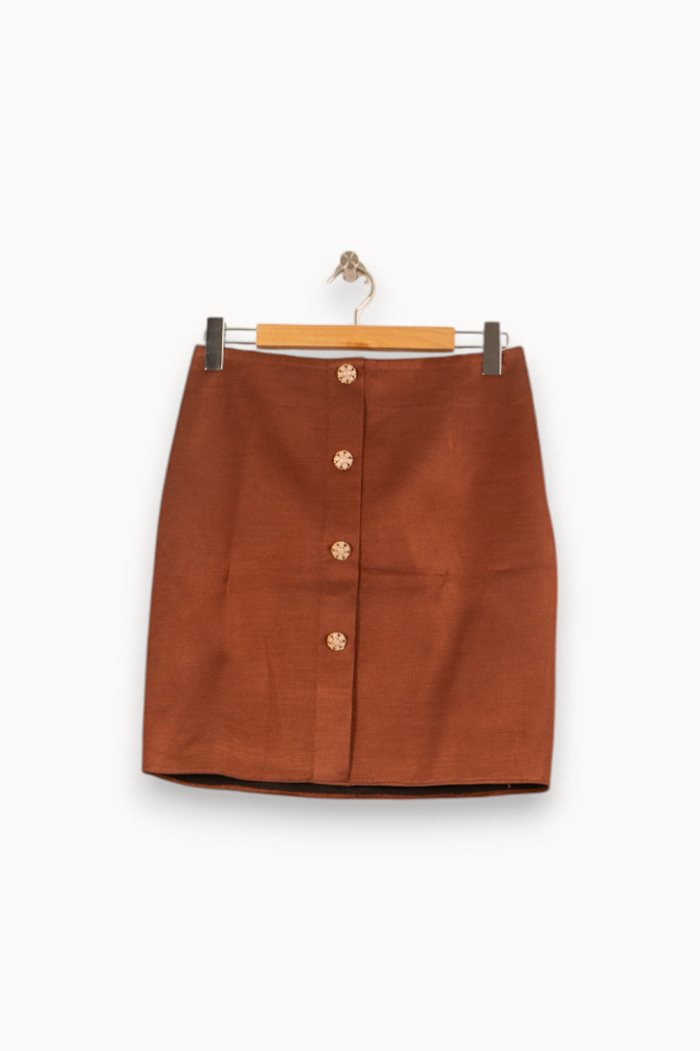 Jupe Boutonnée Marron - Taille L/40 de la marque Tara Jarmon | PARAD58188 - Vendu par Paradigme - Image 2