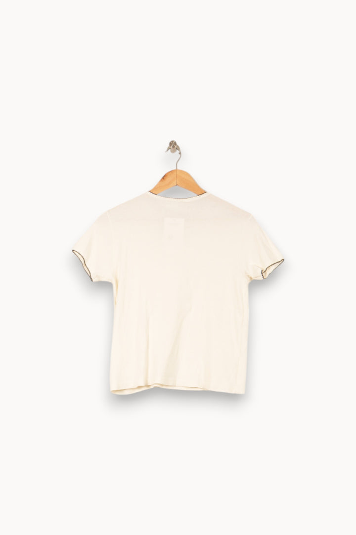 Tee-shirt Blanc - Taille L/40 de la marque Agnès b. | PARAD58189 - Vendu par Paradigme - Image 4