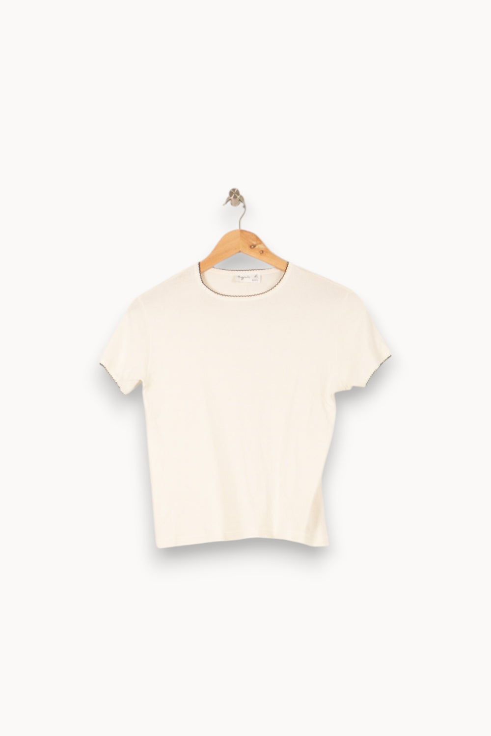 Tee-shirt Blanc - Taille L/40 de la marque Agnès b. | PARAD58189 - Vendu par Paradigme - Image 2